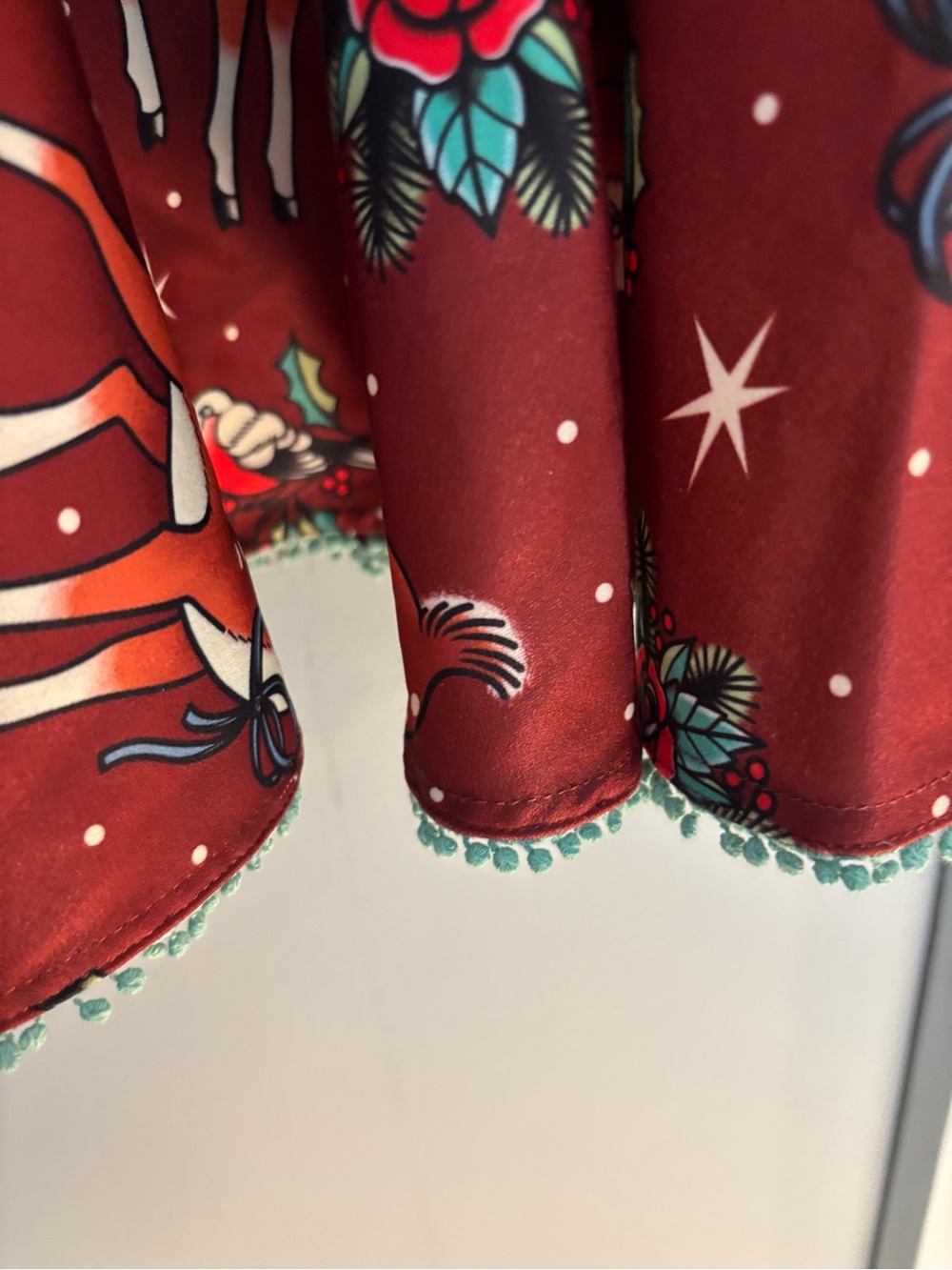 Sourpuss Deer Me Reindeer Print Sweets Skirt - Picture 3 of 10